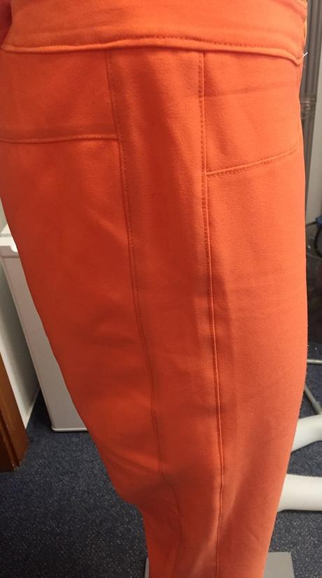 Oranžové nohavice - handmade, 38/40, 40