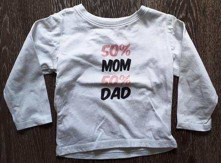 Tričko 50 mom 50 dad, sinsay,74