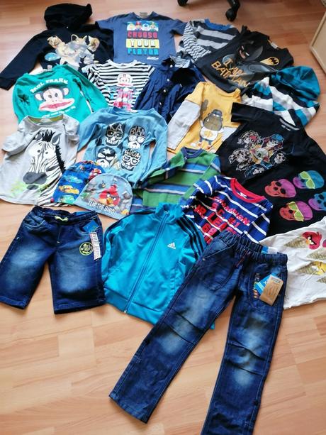 Balík vecí pre chlapca 21ks(kus 1,25eur), 104–116