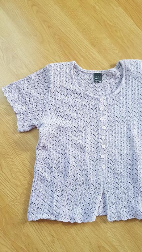 Bledo fialkové pletené tričko v. l, l