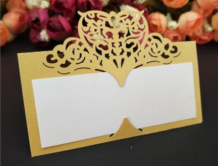 Svadobné menovky zlaté, 