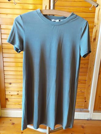 Olivovozelené mini šaty/dlhšie tričko s, forever friends,s