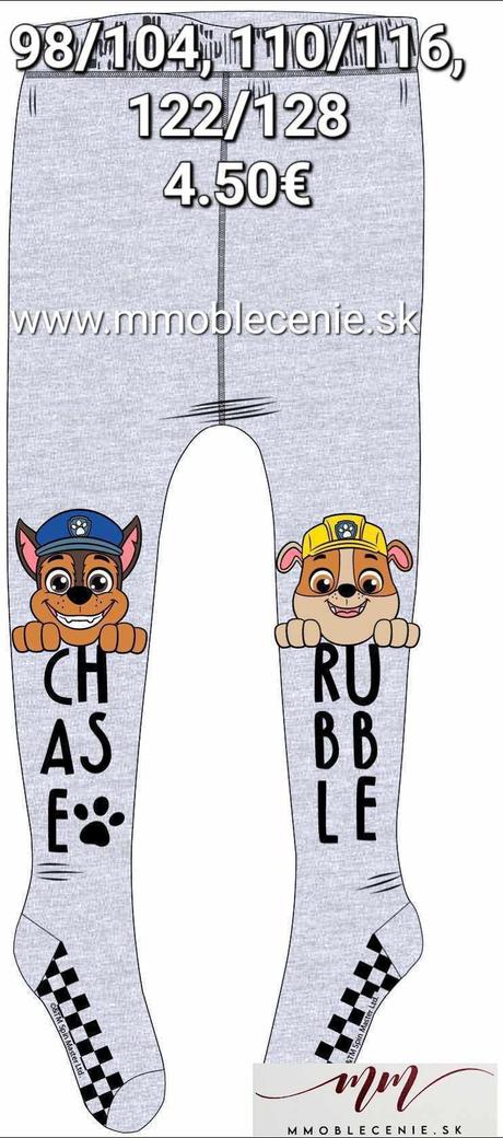 Pančuchy paw patrol, disney,98 - 128