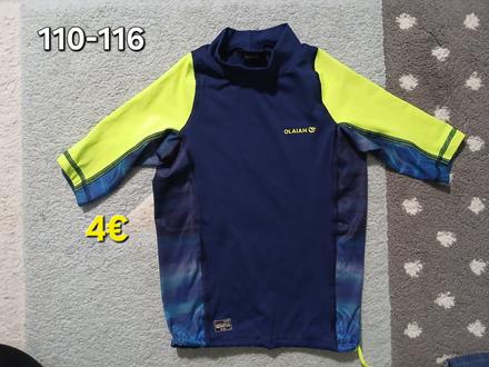 Uv tricko na kupanie 110-116, decathlon,110