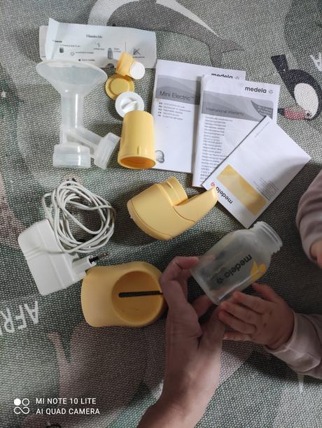 Elektrická odsávačka medela na batérie alebo adaér, 