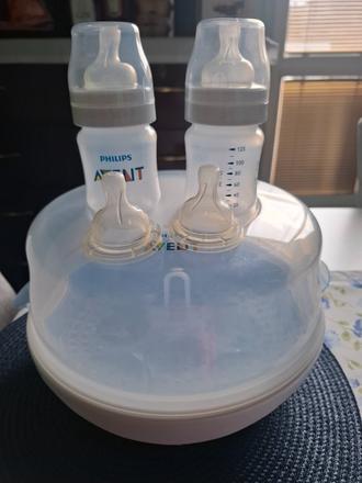 Sterilizátor flias avent + 2 fľaše s cumlami, avent