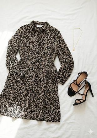 Kvetované košeľové šaty msch copenhagen, s