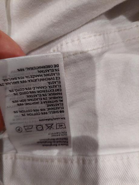 Biele tehotenske rifle, h&m,xl