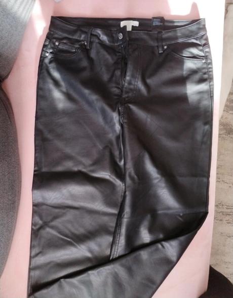 Super koženkové nohavice hm, h&m,44