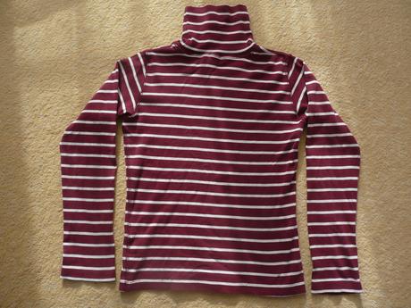 Rolák fialový pásikový, h&m,146