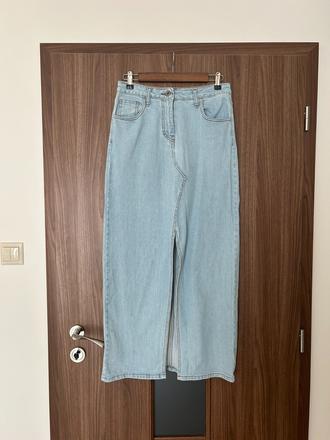 Štýlová džínsová sukňa značky green apple, s