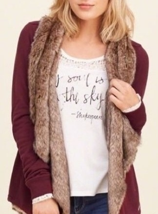 Kožušinovy kardigan hollister xs/s/m, hollister,34 - xs