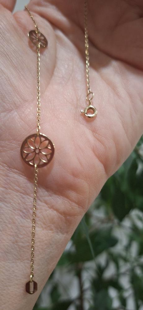 Zlata retiazka náramok na nohu au zlatnictvo, 