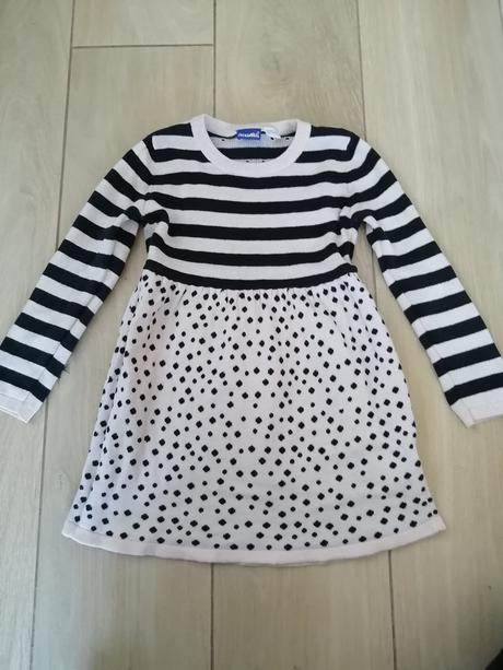 Teplejšie šaty, tunika bodkované, lupilu,110