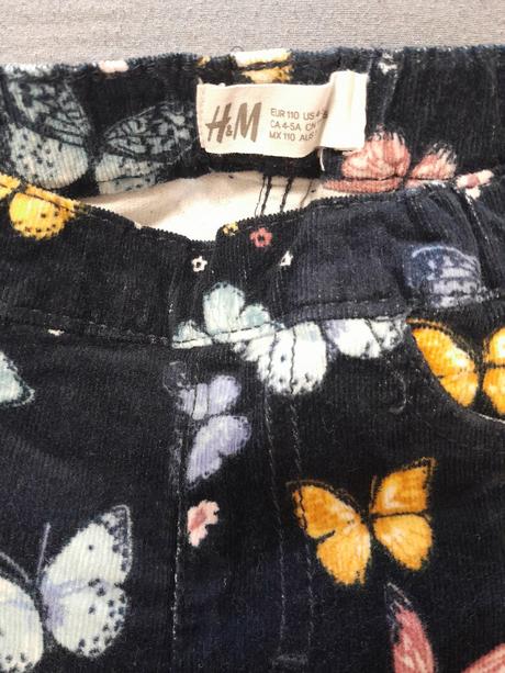 Menčestrove elasticke nohavice, h&m,110