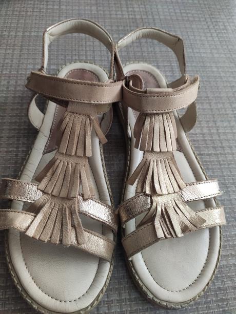 Kožené sandalky so strapcami, lasocki,36