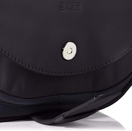 Bree, čierna kožená crossbody kabelka,