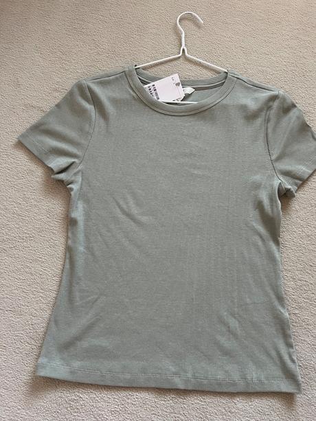 Olivové tričko h&m, h&m,l