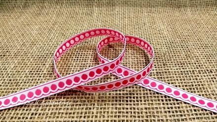 Ozdobná stuha 10 mm - bodky - červené, 