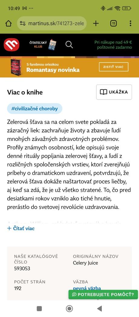 Kniha medicínske médium zelerová šťava,