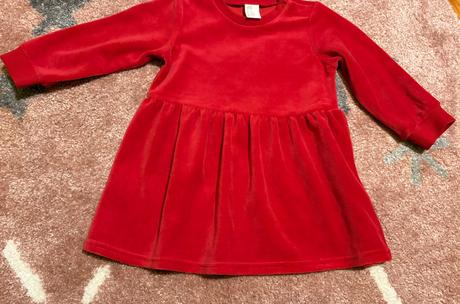 Pekne zamatove nenosene saty, h&m,86