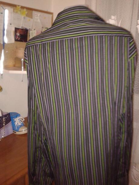 Čierna pánska košeľa zn. adam s  pásmi veľ. 43, 43