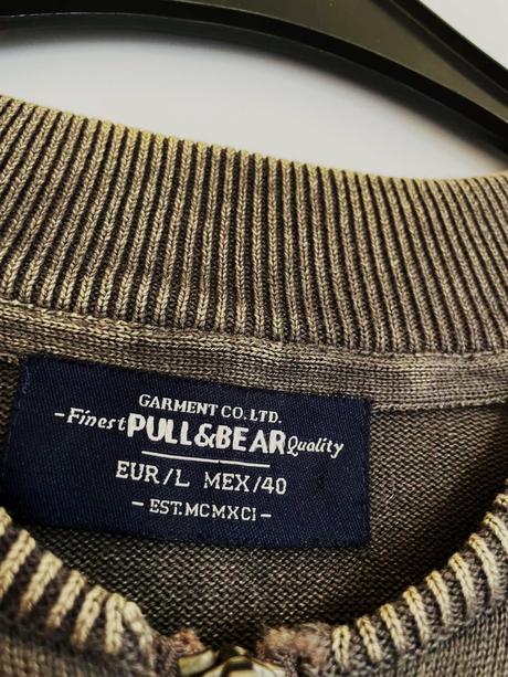 Športový vintage sveter, pull&bear,l