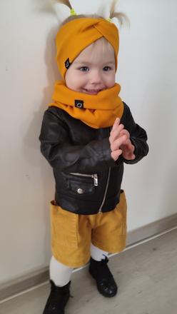 Rebrovaný set čelenky a nákrčníka, 38 - 60