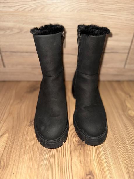 Dámske kožené zateplené čižmy, tamaris,38