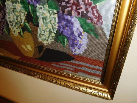 Orgován obraz vyšívaný, 56 x 66 cm,, 