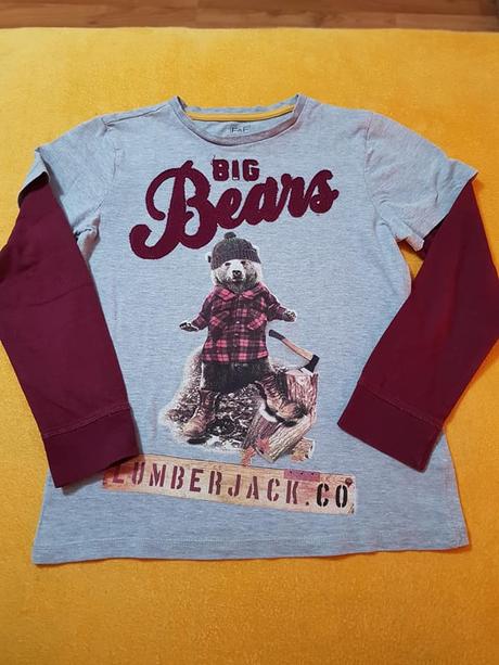 Tričko 2v1 s dlhým rukávom č.140, f&f,140