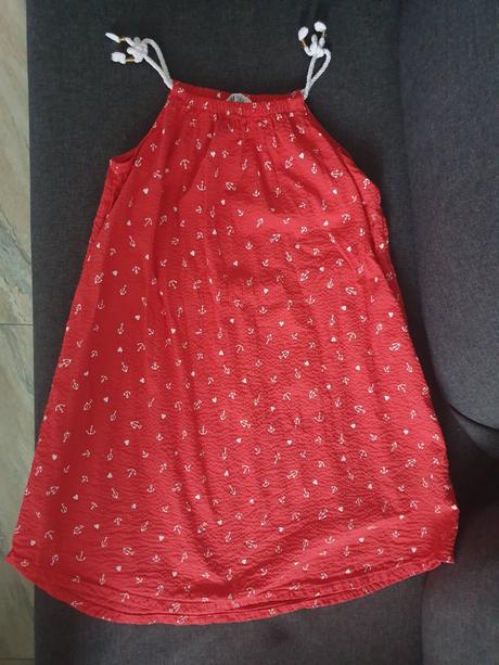 Cervene letne saty, h&m,140