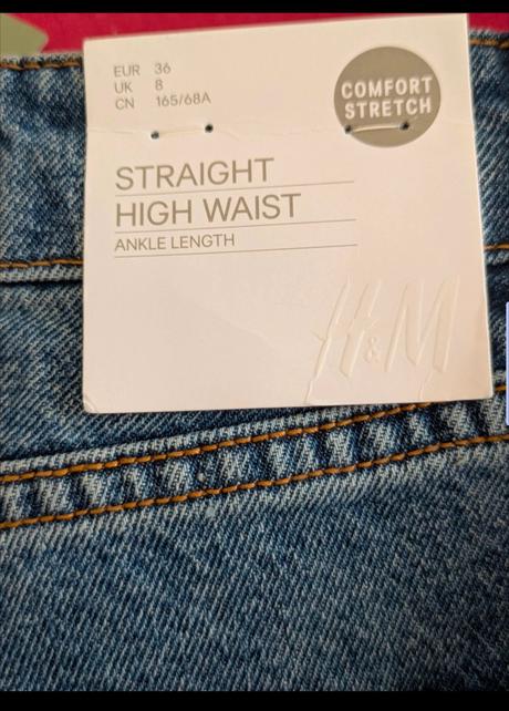 Roztrhané rifle s vysokým pásom, h&m,s
