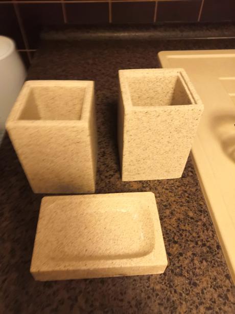 Nádobky do kúpeľne - na zubné kefky a mydlo, dávko, 