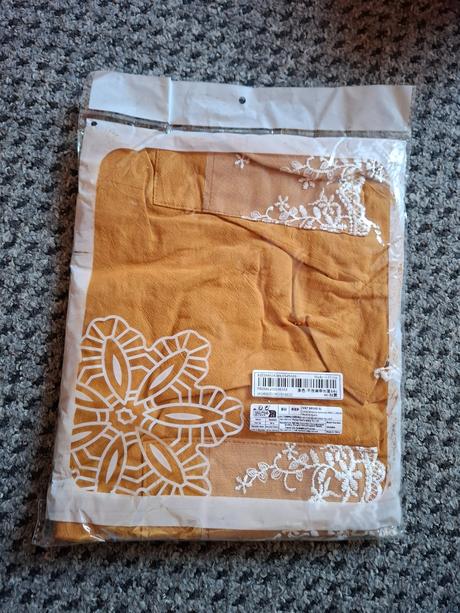 Vintage vyšívané zástery s kvetinovou textúrou, 