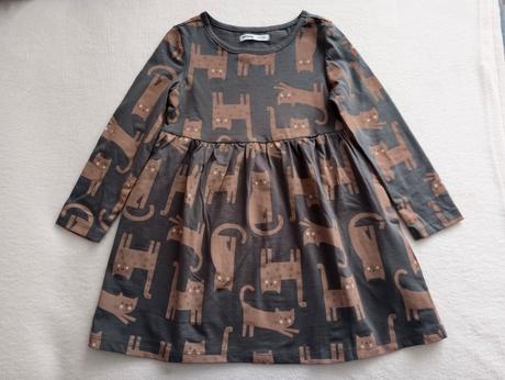 Bavlnené šaty s mačičkami, sinsay,104