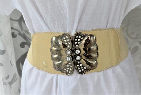 Elastický béžový opasok, 