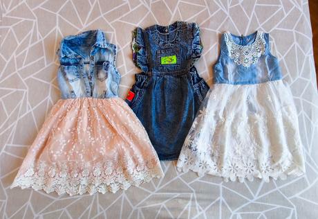 Balík dievčenského oblečenia 110, 116, 122 + obuv, 104–116
