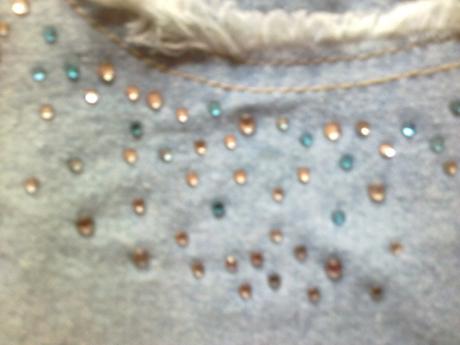 Sukna riflova z kamenkami a tricko, l