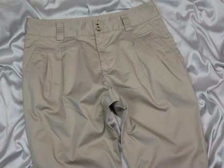 Luxusné béžové nohavice, 38