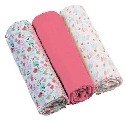 Babyono bavlnené plienky mušelínové malinové, 3ks,