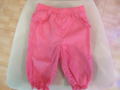 Tmavoružové letné nohavice, 80