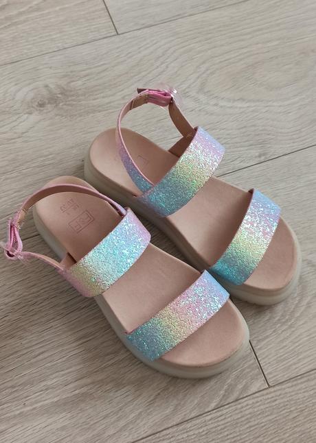 Farebne trblietave sandale, f&f,33