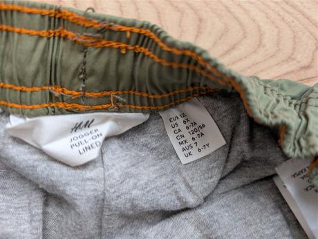 Podšité nohavice, h&m,122