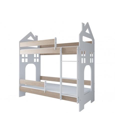 Poschodová posteľ dom ii, natural - rozmer 160x80, šírka (cm): 80,dĺžka (cm): 160