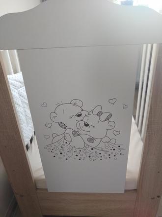 Detská postieľka mackovia, šírka (cm): 60,dĺžka (cm): 120