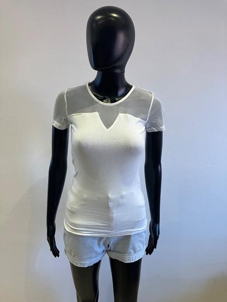 Dámsky top s tylom biely terranova (xs), terranova,xs