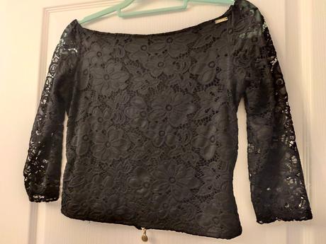 Čipkovaný crop top, 40