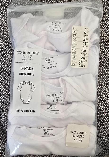 Body krátky rukáv, fox & bunny,86