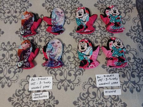 Dievčenské zimné rukavice zn.disney veľ.3-4roky, disney,98